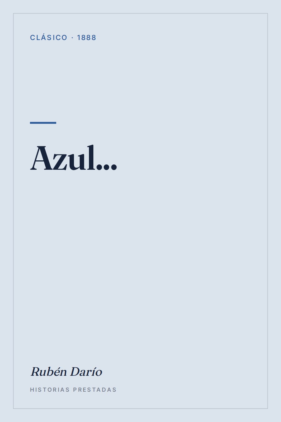 Portada de Azul...