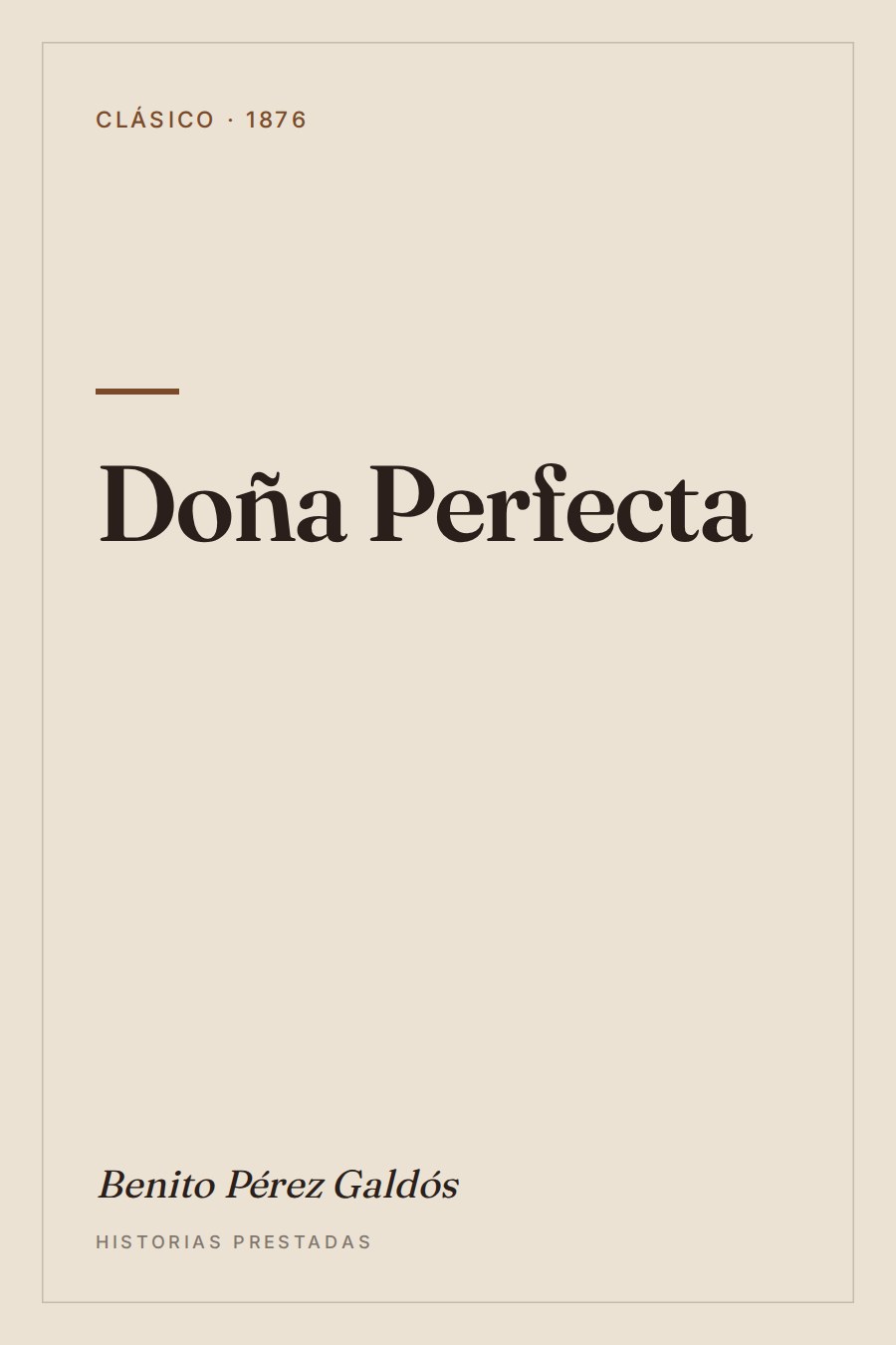 Portada de Doña Perfecta
