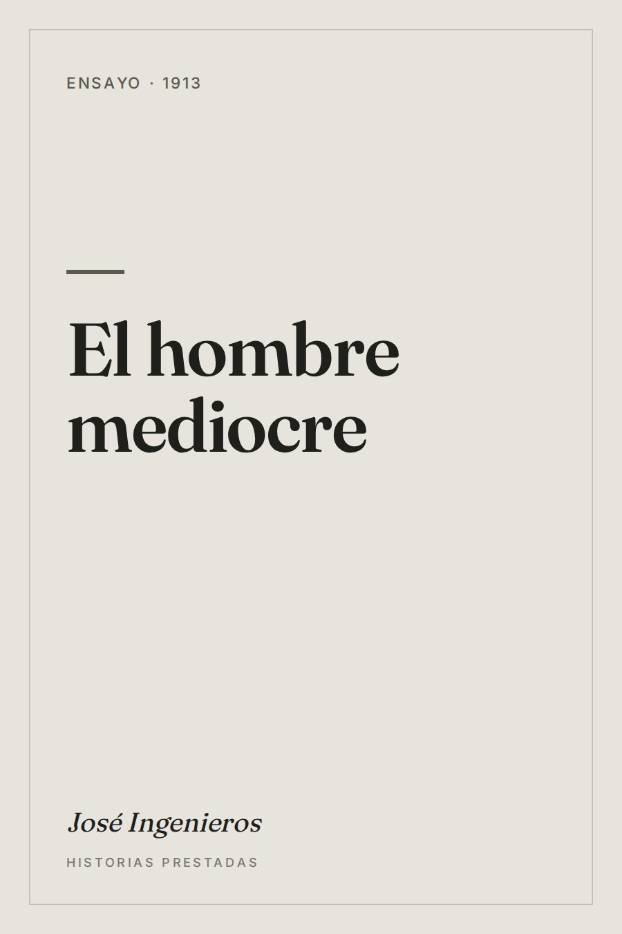 Portada de El hombre mediocre