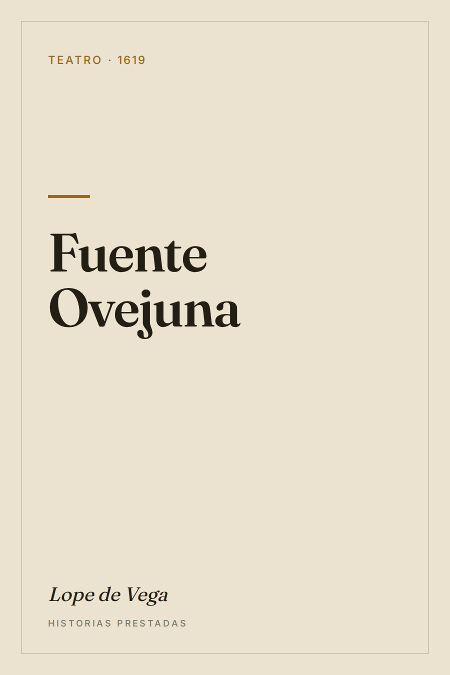 Portada de Fuente Ovejuna